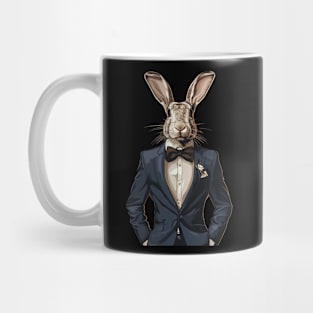 rabbit gentleman Mug
